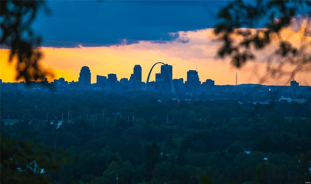 mountain view featuring a view of city