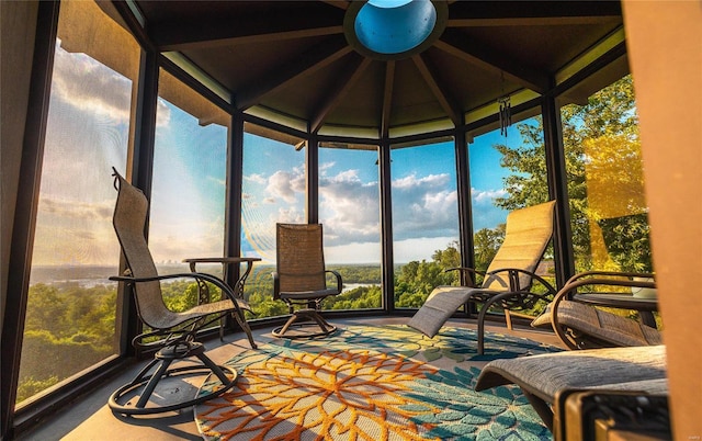 view of sunroom