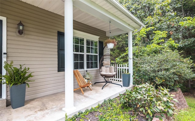 view of patio / terrace with a porch