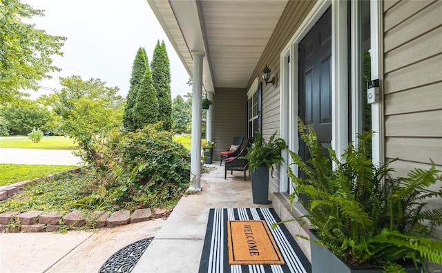 view of patio / terrace featuring a porch