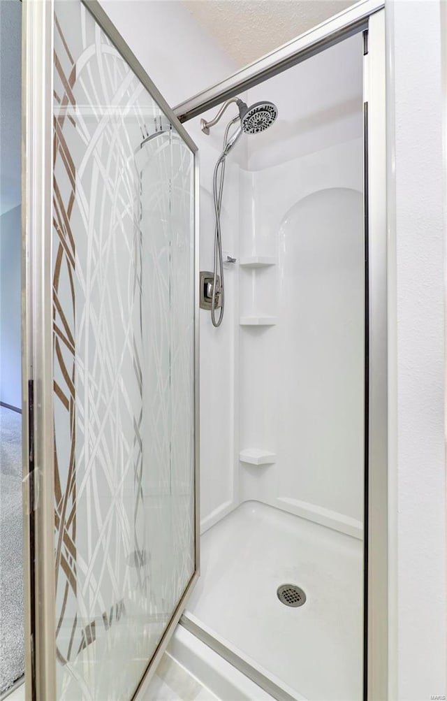 full bathroom featuring a shower stall