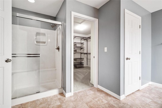 bathroom with an enclosed shower