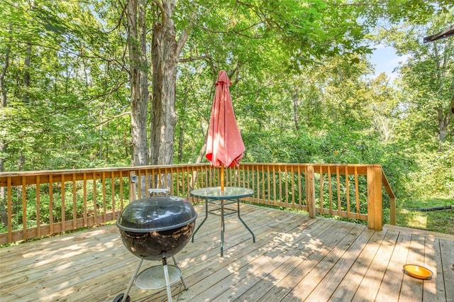 view of wooden deck