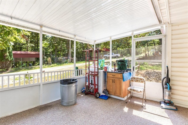 view of sunroom / solarium