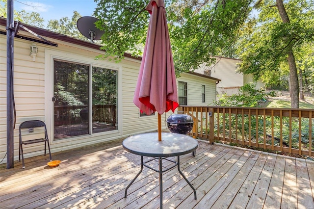 view of wooden deck