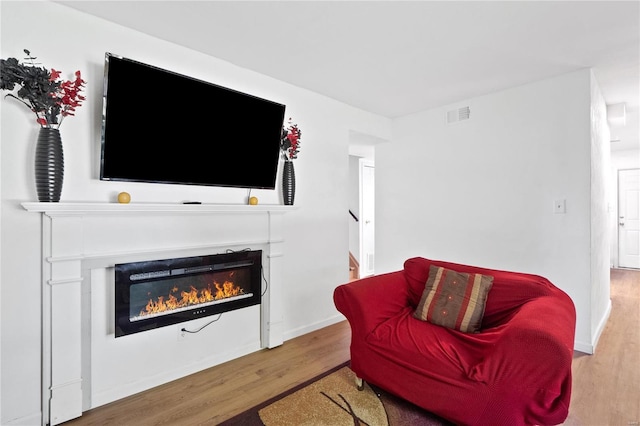 living room featuring hardwood / wood-style flooring