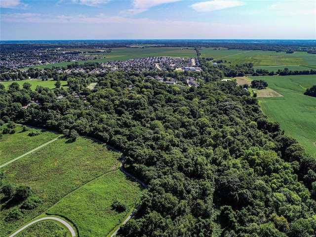 drone / aerial view featuring a rural view