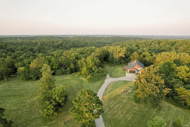 aerial view with a view of trees