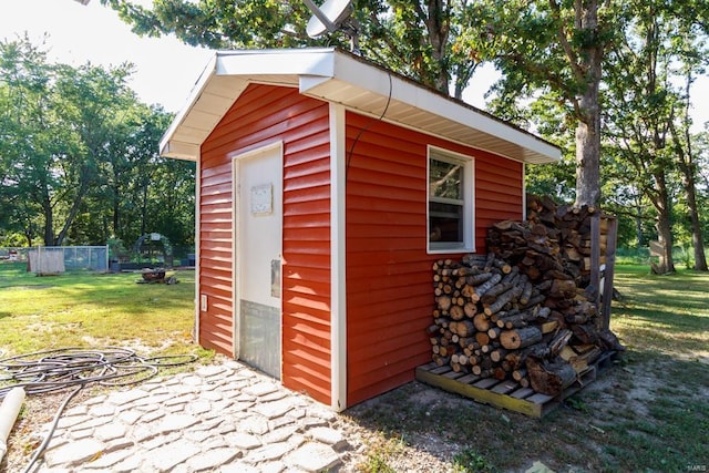 view of shed