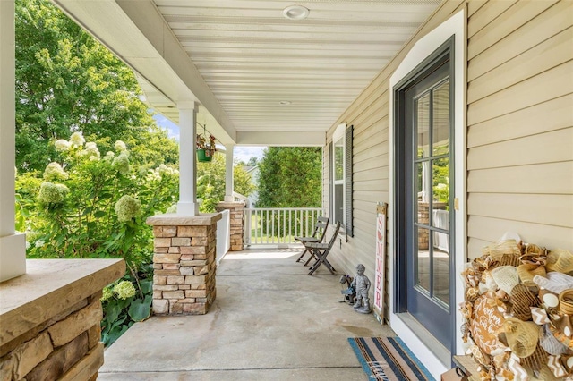 view of patio / terrace featuring covered porch