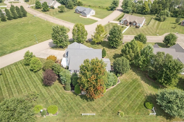 aerial view featuring a rural view