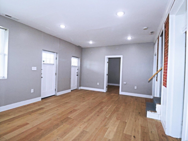 foyer featuring light hardwood / wood-style flooring