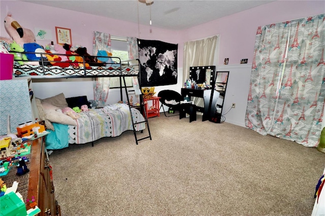 bedroom featuring carpet flooring