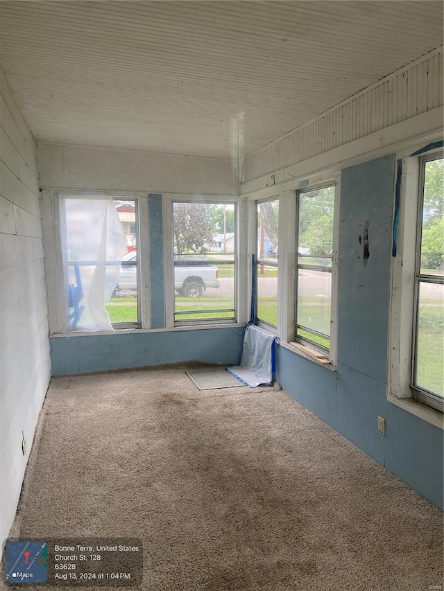 unfurnished sunroom with plenty of natural light