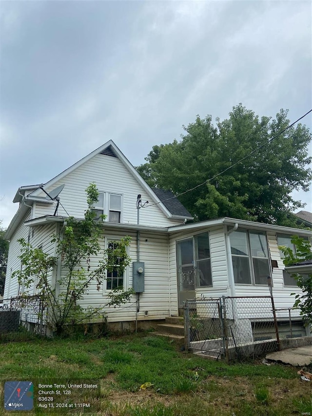 view of rear view of property