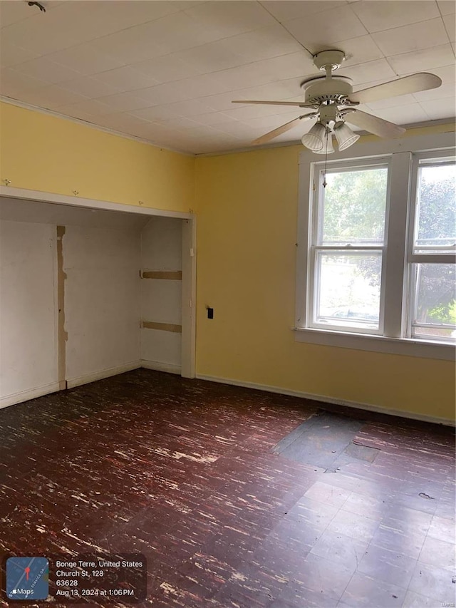 spare room featuring ceiling fan