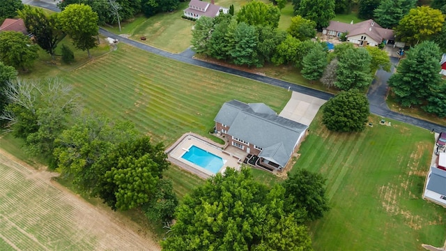 bird's eye view featuring a rural view