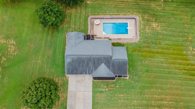 bird's eye view featuring a rural view