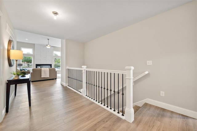 hall featuring light hardwood / wood-style flooring