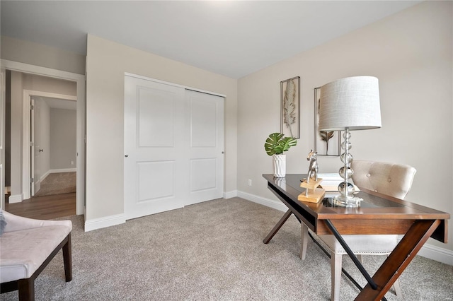 office area with carpet floors