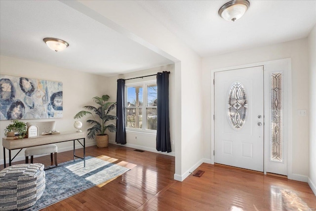 foyer featuring hardwood / wood-style flooring