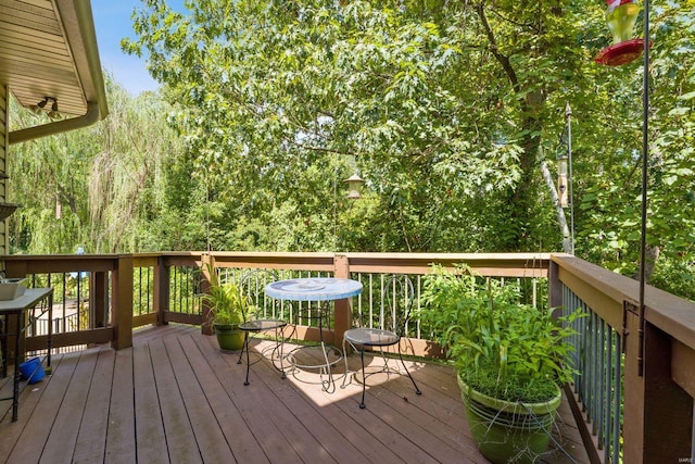 view of wooden terrace