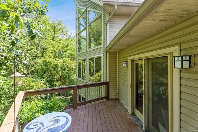 view of wooden deck