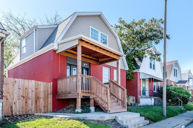 view of front of home