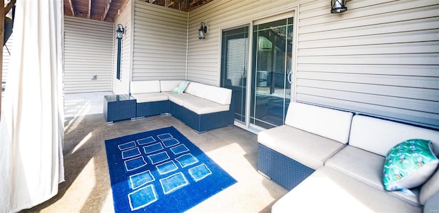 view of patio featuring an outdoor living space