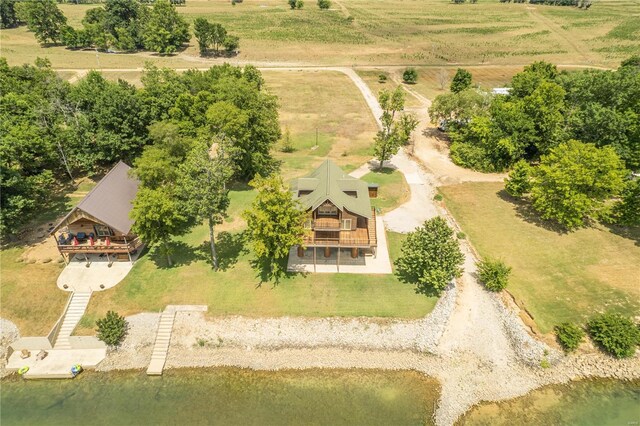 drone / aerial view featuring a rural view