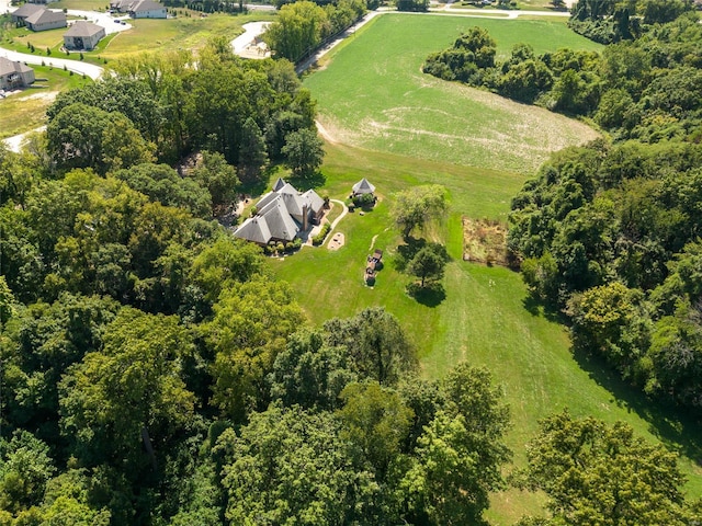 drone / aerial view featuring a rural view