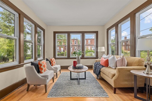 sunroom with a healthy amount of sunlight