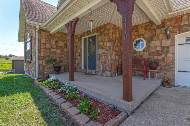 view of patio / terrace with a porch