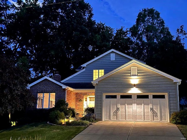 view of front of home featuring a garage