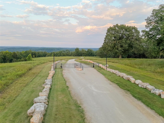 bird's eye view featuring a rural view