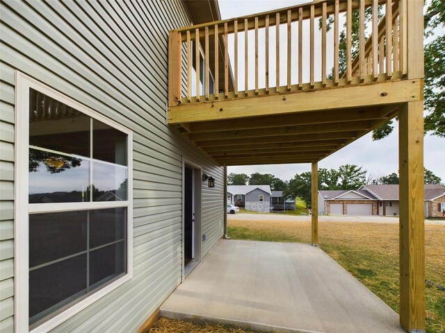 view of patio / terrace featuring a wooden deck