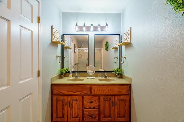 bathroom featuring double sink vanity