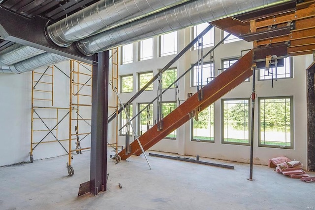 basement featuring stairway