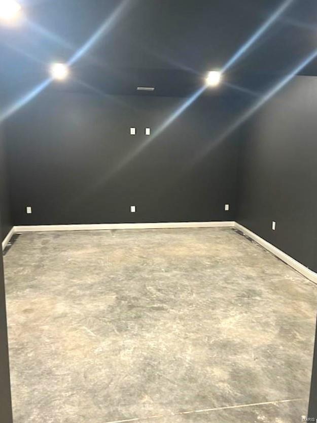 empty room with concrete floors