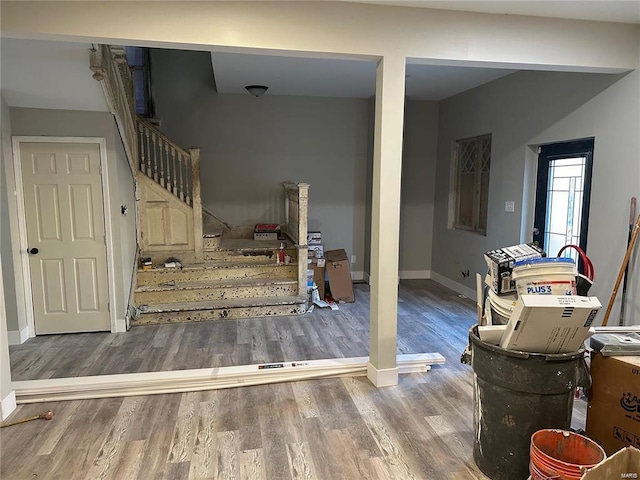 interior space featuring light hardwood / wood-style flooring