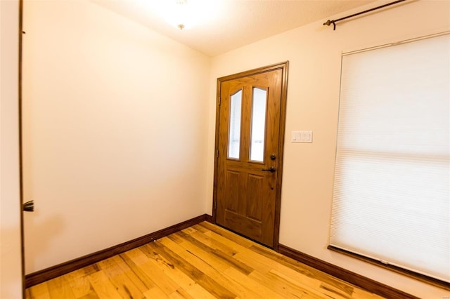 entrance foyer featuring light wood-type flooring