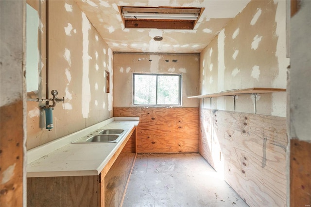 interior space featuring sink