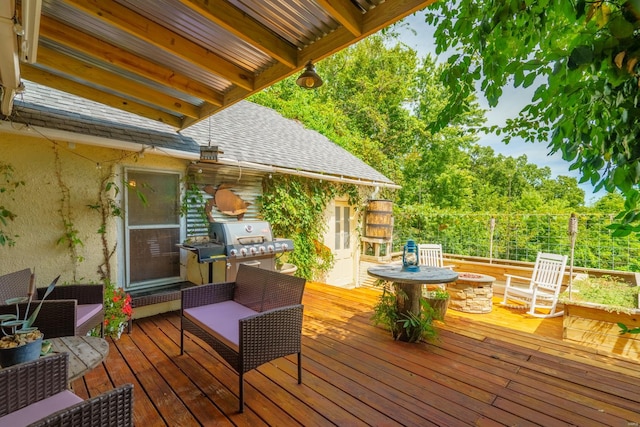 view of wooden deck