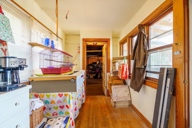 bedroom featuring hardwood / wood-style floors