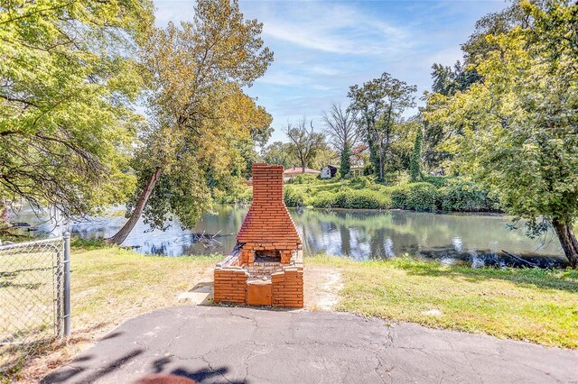 view of property's community with a water view