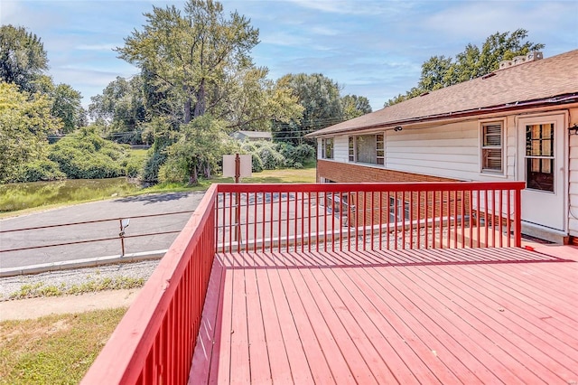 view of wooden deck