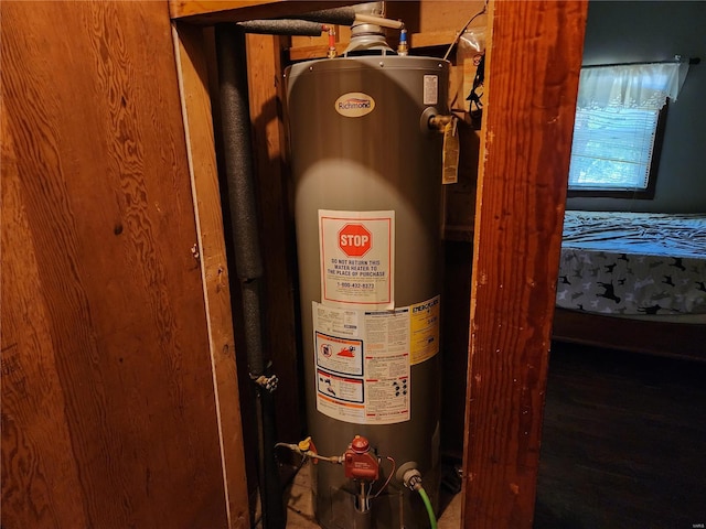 utilities featuring gas water heater