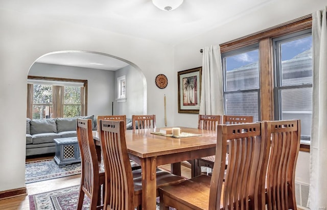 dining room featuring hardwood / wood-style floors