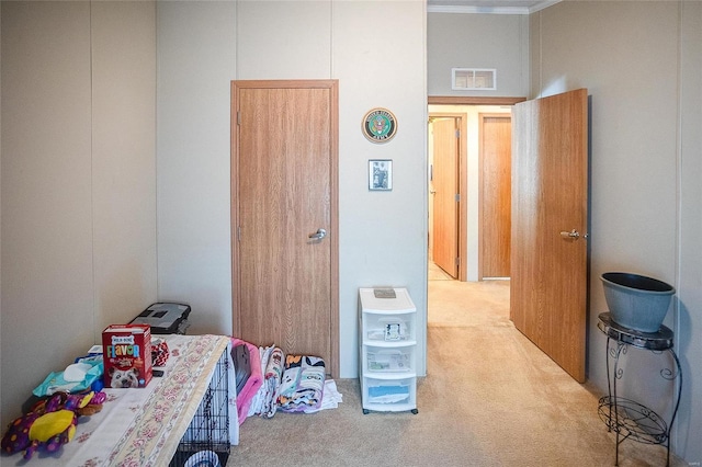 interior space with ornamental molding