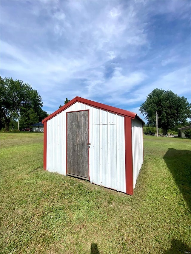 view of shed